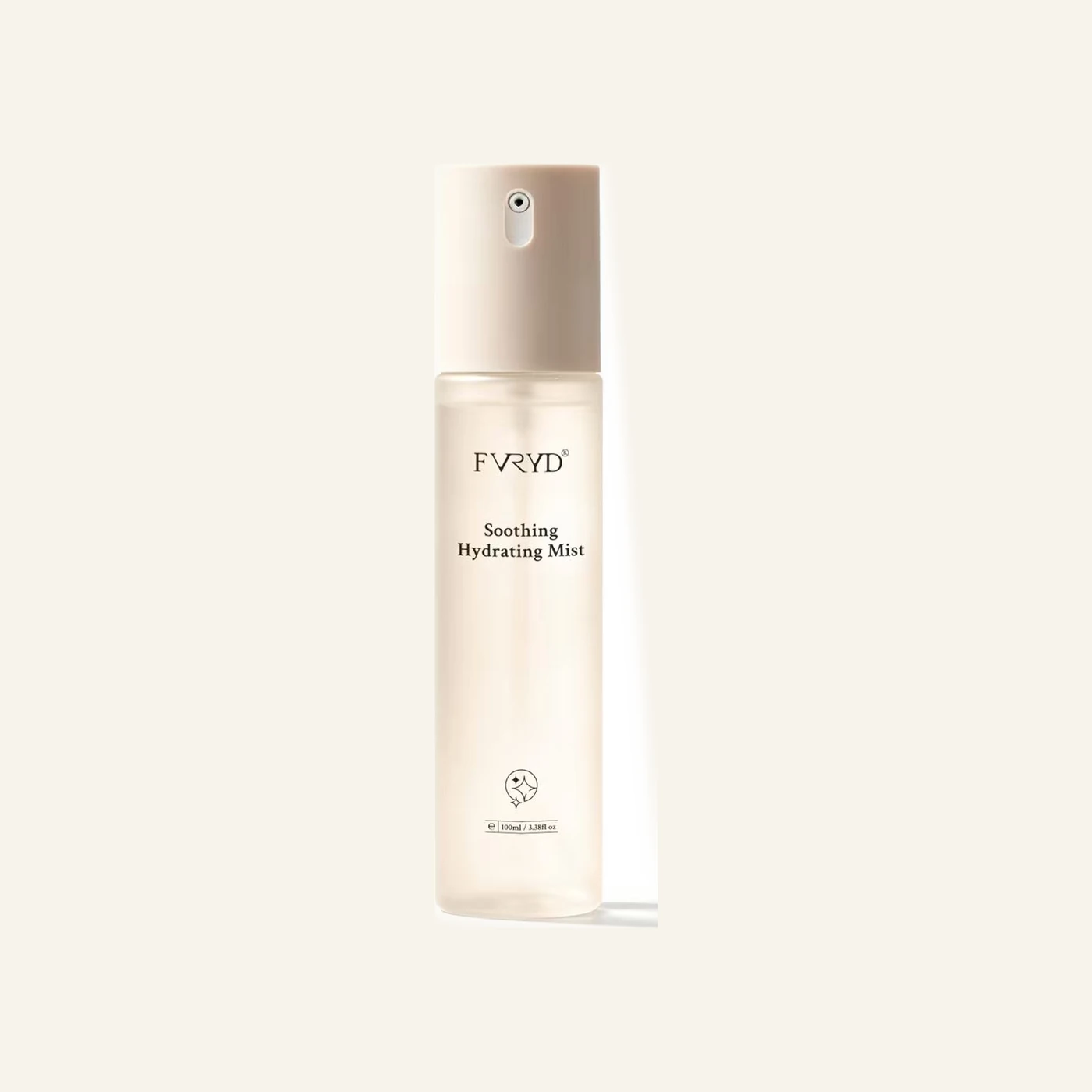 FVRYD Soothing Hydrating Mist bottle with gold cap